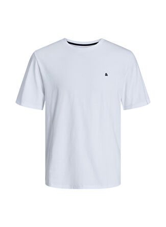 Jack & Jones Bisiklet Yaka Beyaz Erkek T-Shirt JJEPAULOS TEE SS CREW NECK NOOS