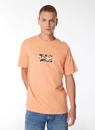 Jack & Jones Bisiklet Yaka Turuncu Erkek T-Shirt JORSEQUOIA TEE SS CREW NECK 1 FST