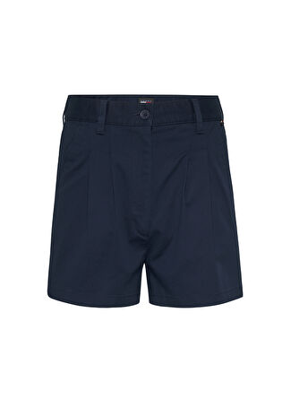 Tommy Jeans Normal Bel Normal Lacivert Kadın Şort TJW CLAIRE HR PLEATED SHORTS