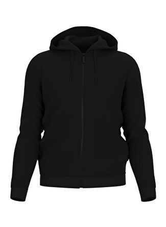 Guess Siyah Erkek Kapüşon Yaka Zip Ceket Z2YQ28K9V31JBLK-ALDWIN ZIP HOODED