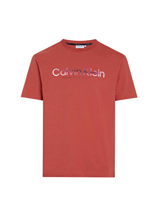 Calvin Klein Bisiklet Yaka Kırmızı Erkek T-Shirt K10K112497XAE