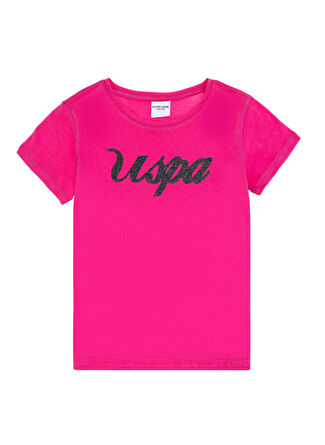 U.S. Polo Assn. Fuşya Kız Çocuk T-Shirt RAIN-IY24