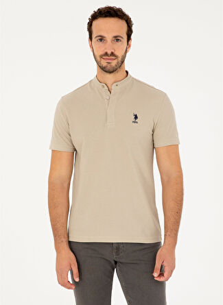 U.S. Polo Assn. Bisiklet Yaka Açık Haki Erkek T-Shirt SANCHOIY024