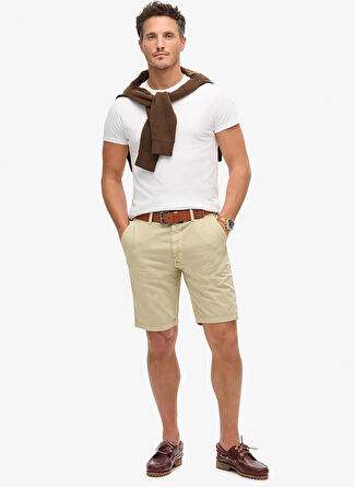 Superdry Normal Krem Erkek Chino Şort M7110397A7MO_VINTAGE INTERNATIONAL