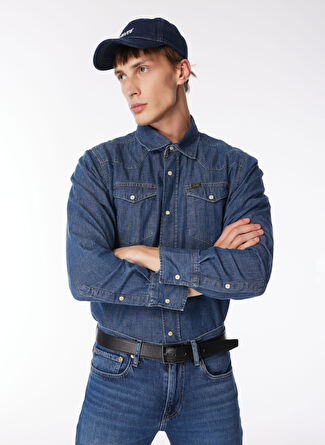 Lee Uzun Kollu Regular Fit Mavi Erkek Denim Gömlek L241513XT