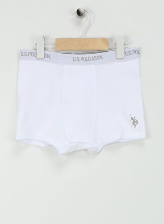 U.S. Polo Assn. Beyaz Erkek Çocuk Boxer US1383_1