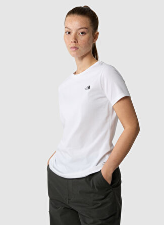 The North Face Beyaz Kadın Bisiklet Yaka T-Shirt NF0A87NHFN41_SIMPLE DOME SLIM TEE