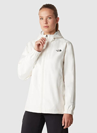 The North Face Beyaz Kadın Kapüşon Yaka Normal Kalıp Yağmurluk NF00A8BAQLI1_W QUEST JACKET - EU