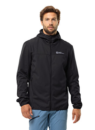 Jack Wolfskin Siyah Kapüşon Yaka Erkek Mont 1306923_6000_FELDBERG