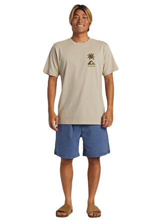 Quiksilver Bej Erkek O Yaka T-Shirt AQYZT09562_TROPICAL BREEZE MOR