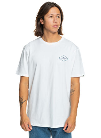 Quiksilver Beyaz Erkek O Yaka  Standart Fit Baskılı T-Shirt EQYZT07667_OMNI LOCK