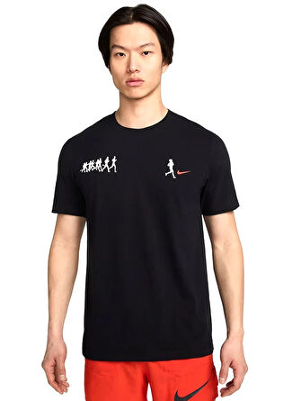 Мужская футболка Nike Normal Düz FV8392-010 M NK DF TEE RUN ENERGY для бега