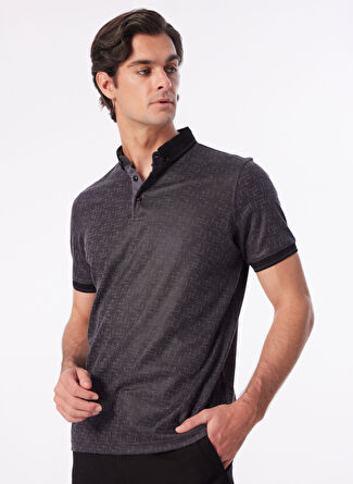 People By Fabrika Siyah Erkek Basic Jakarlı Polo T-Shirt SPBF4SM-TST5083