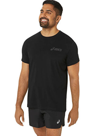 Мужская футболка Asics 2031E659-001 ASICS CHEST LOGO SS TE Yuvarlak Yaka Normal Kalip