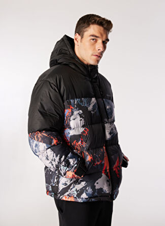 Мужская куртка Skechers S242234-001 M Outerwear Rain Turuncu Fermuarli Yaka Normal Kalip для бега