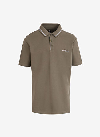 Мужская футболка Skechers S212224-801 Polo M Short Sleeve Pol Haki Normal Kalip Polo