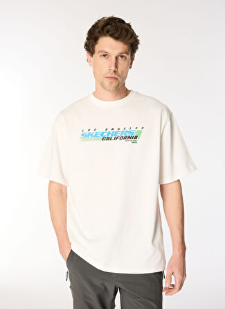 Мужская футболка Skechers S242126-102 M Graphic Oversize T-S Yuvarlak Yaka Oversize Baskili