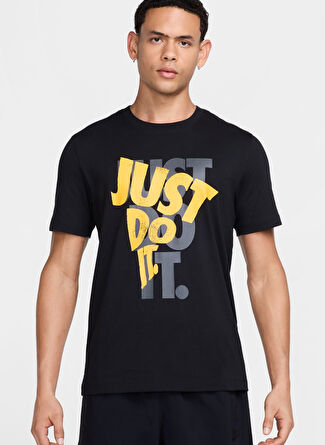 Мужская футболка Nike HJ0554-010 M NSW TEE 12MO JDI SP25 Yuvarlak Yaka Normal Kalip Baskili