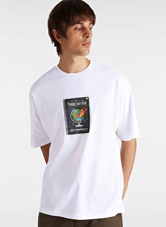 Мужская футболка Vans VN000M5WWHT1-Paperback Writer SS Yuvarlak Yaka Normal Kalip Düz
