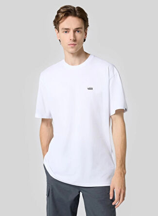 Мужская футболка Vans VN0A3CZEYB21-LEFT CHEST LOGO TEE Yuvarlak Yaka Normal Kalip Düz