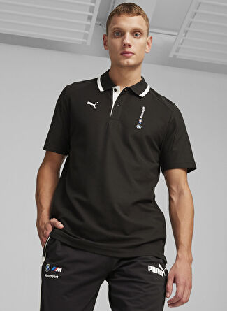 Мужская футболка Puma 62415401 BMW MMS Polo PUMA Black Regular Fit