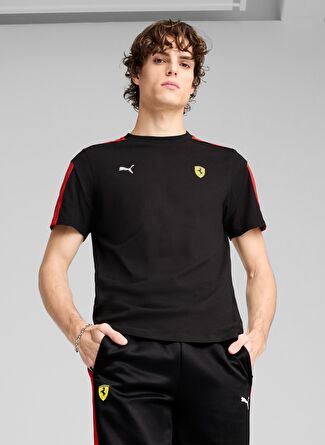 Мужская футболка Puma 63019601 Ferrari Race MT7 Tee PUMA Yuvarlak Yaka Regular Fit