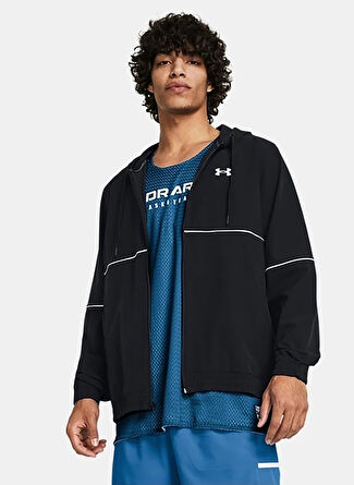 Under Armour 1383400-001 Ua Zone Woven Jacket Siyah Erkek Zip
