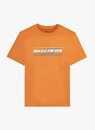 Мужская футболка Skechers Turuncu Normal Baskili S2510164-836 M Lightwieght Graphic для бега