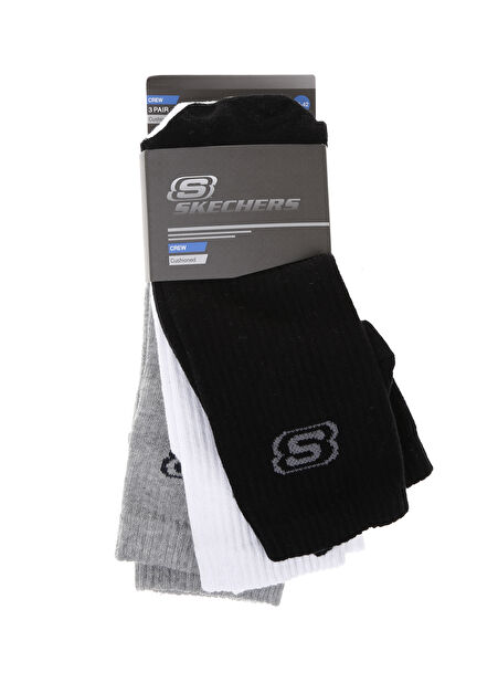 U SKX Padded Crew Cut Socks 3 Pack Çok Renkli Unisex Çorap -1