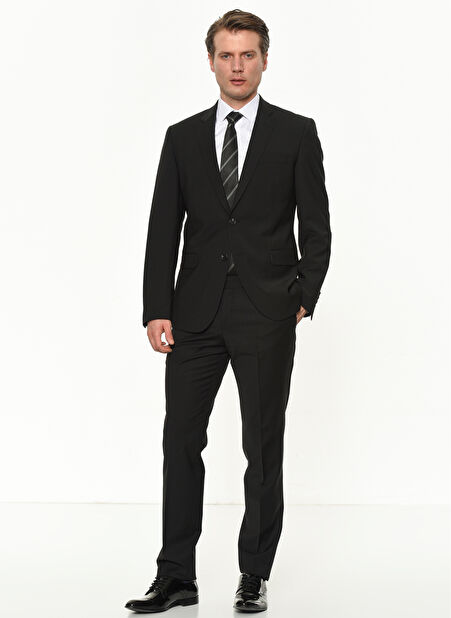 Beymen Business Normal Bel Regular Fit Siyah Erkek Takım Elbise 4B3010000006 -1