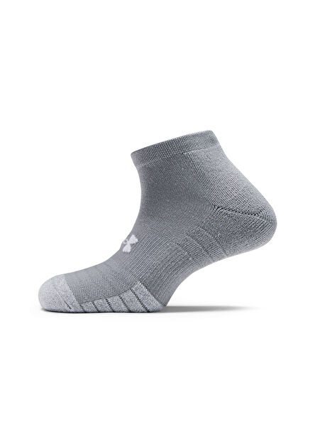 Under Armour Gri - Beyaz Erkek 3lü Çorap 1346753-UA Heatgear Locut -1