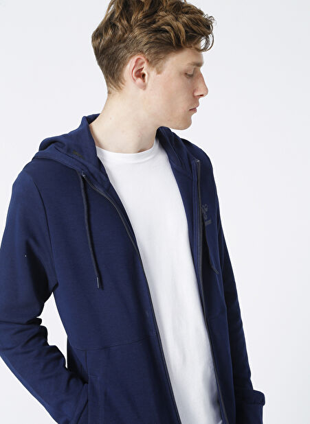 Hummel HMLBERARDO ZIP HOODIE Lacivert Erkek Zip Ceket -1