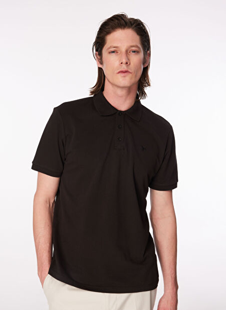 Fabrika Siyah Erkek Regular Fit Polo T-Shirt BORAMIR-Y -1
