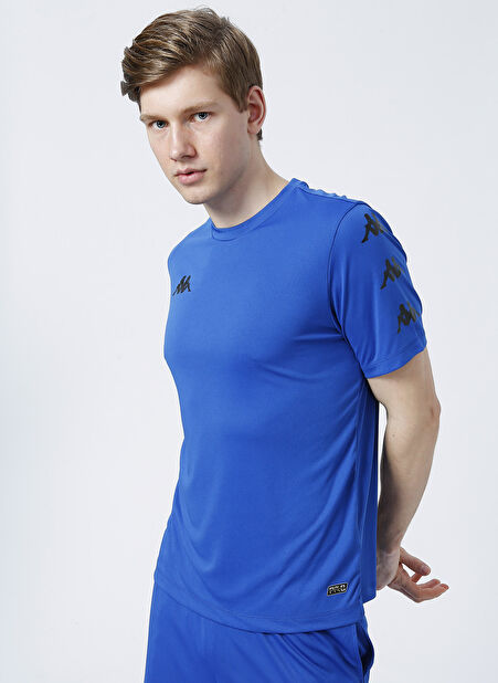 Kappa 321I8Ewa05-1 M Kombat Domob Bisiklet Yaka Regular Fit Düz Mavi Erkek T-Shirt -1