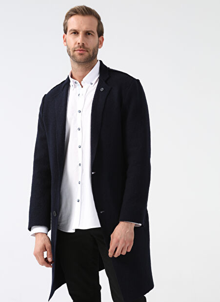 Beymen Business Lacivert Erkek Palto 4B0523100008 -1