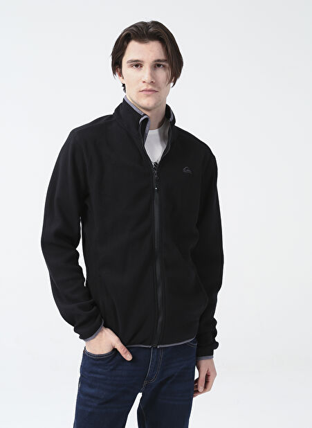 Quiksilver Siyah Erkek Fermuarlı Polar Sweatshırt EQYFT03162Mission FZ M OTLR - 1