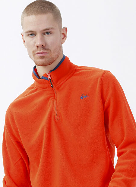 Quiksilver Kırmızı Erkek Fermuarlı Polar Sweatshırt EQYFT03163 Mission HalfZip M OTLR -1