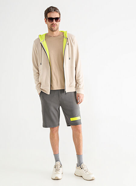 Fabrika Sports Haki Erkek Sweat Şort ERIS -1