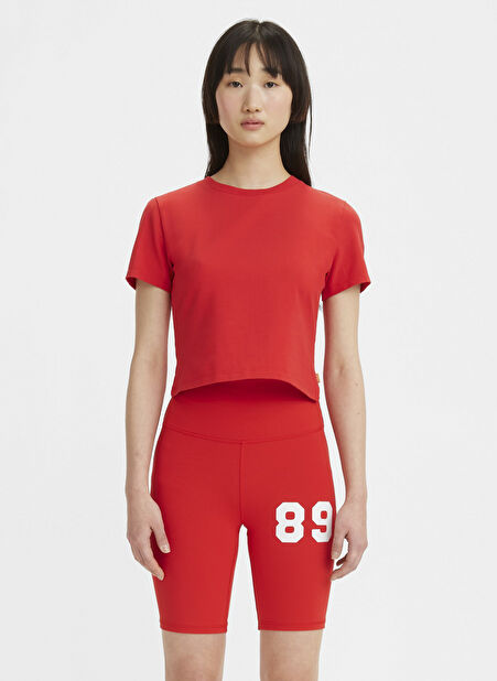 Levis Bisiklet Yaka Düz Kırmızı Kadın T-Shirt A3718-0013 GT TEE MARS RED - 1