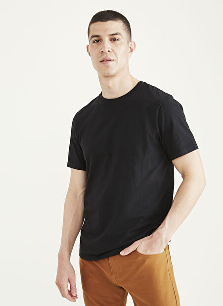 Dockers Bisiklet Yaka Siyah Erkek T-Shirt A3143-0001 -1