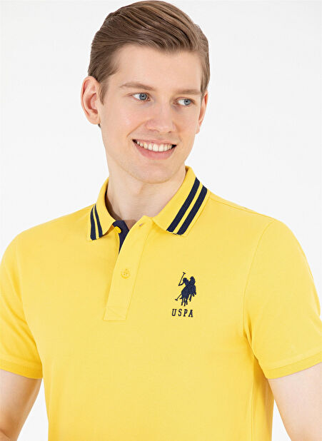 U.S. Polo Assn. Koyu Sarı Erkek Polo T-Shirt GSD01IY023 -1