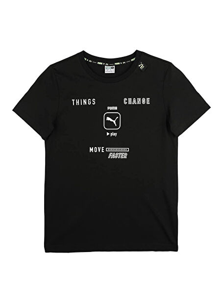 Puma Siyah Erkek Çocuk T-Shirt 84696401 PLAY UV Graphic Tee -1