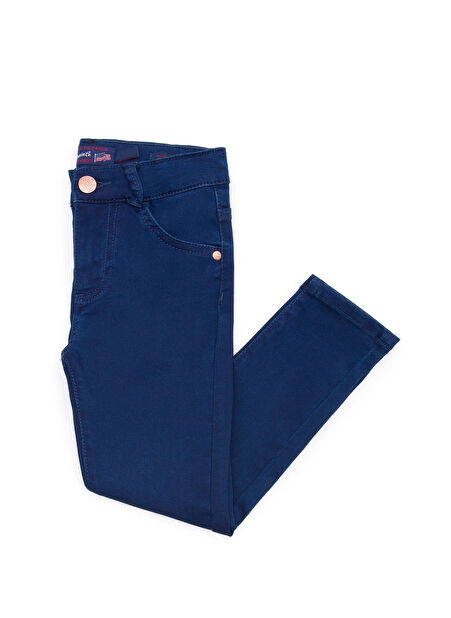 U.S. Polo Assn. Normal Bel Mavi Kız Çocuk Denim Pantolon RC-ISSYKIDS23Y-O -1