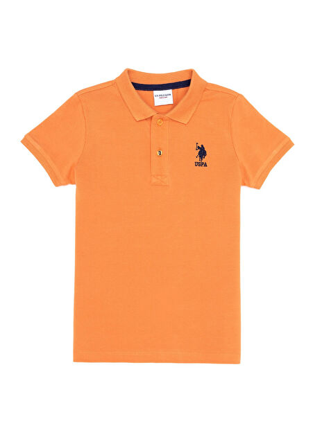 U.S. Polo Assn. Turuncu Erkek Çocuk Polo Yaka Kısa Kollu Düz Polo T-Shirt TP01IY023 -1