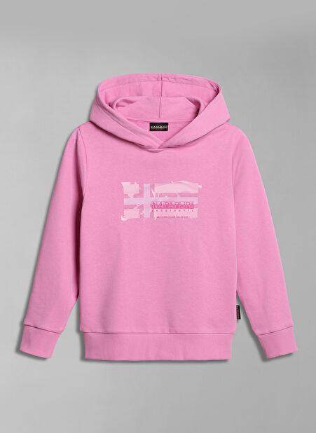 Napapijri Pembe Kız Çocuk Kapüşonlu Uzun Kollu Sweatshirt NP0A4GXFP911 K B-ZAMORA H -1