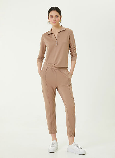Network Vizon Kadın Lastikli Paça Normal Bel Jogger Pantolon 1087396 -1