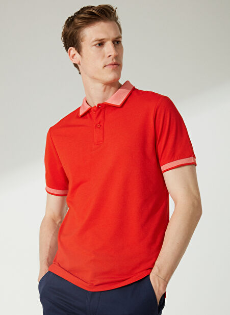 Altınyıldız Classics Nar Çiçeği Erkek Polo T-Shirt 4A9000000003 -1