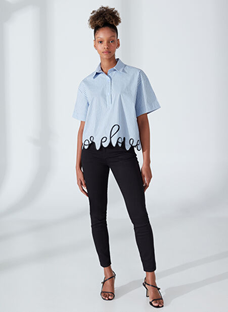 Denim Trip Skinny Fit Normal Bel Siyah Kadın Normal Bel Skinny Fit Denim Pantolon DT10087ANISA -1