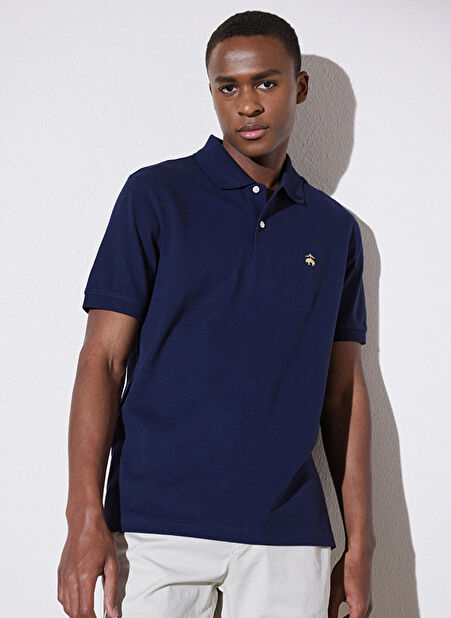 Klasik Yaka Lacivert Erkek Polo T-Shirt BBSP23MTS036 -1