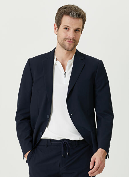 Network Slim Fit Lacivert Erkek Ceket 1082870 -1